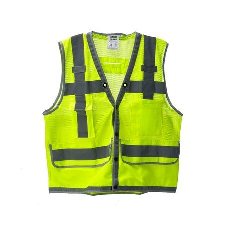 Cordova COR-BRITE Heavy-Duty Surveyor Vests, Lime, 5XL VS2965XL
